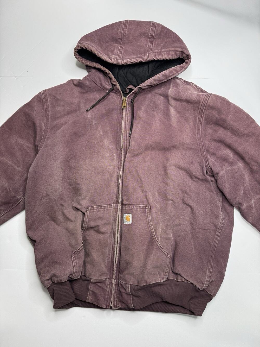 Carhartt WJ130 DPM Womens XXL 20 Purple Duck Canvas Active Jacket Distressed